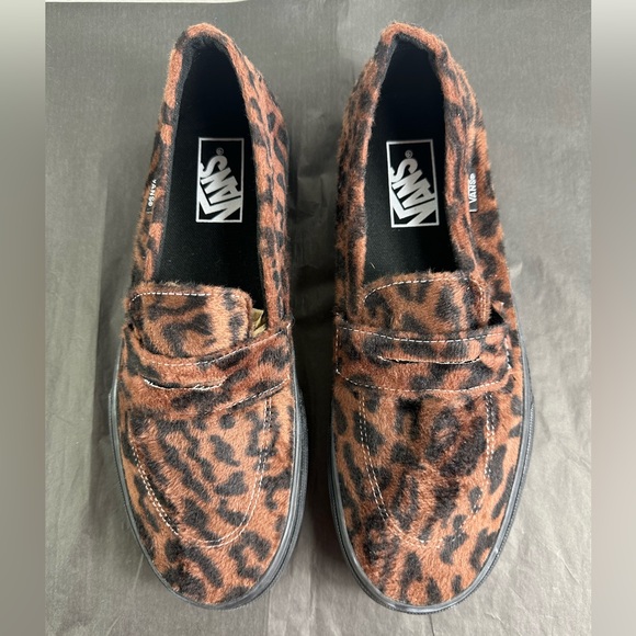 NWOT Vans Women's Brown/Black Leopard Loafers Skate Sneakers, 5, 6 & 6.5 - Picture 5 of 12